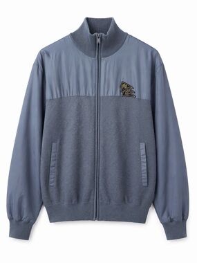 Lacoste Golf Zip Up Jacket Blue Knit Mix Men’s Size M